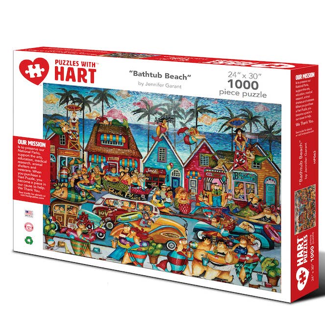 Bathtub Beach by Jennifer Garant for wholesale by Hart Puzzles
