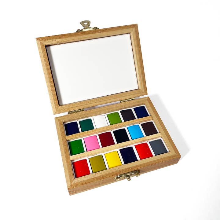 elseware unplug / eco-kids - Wholesale Watercolor Paint - Watercolors - Bamboo Box