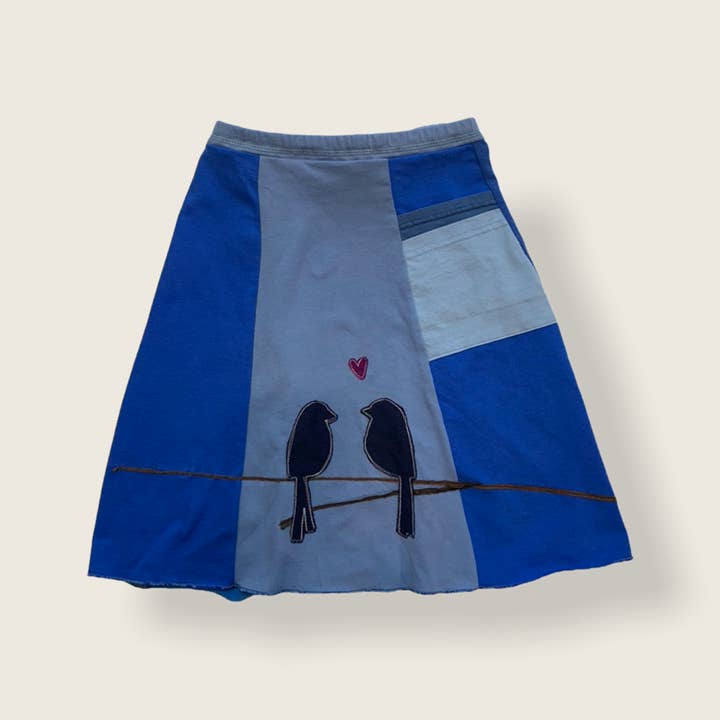 Classic Applique Skirt-Lovebirds for wholesale by Sardine Clothing Co.