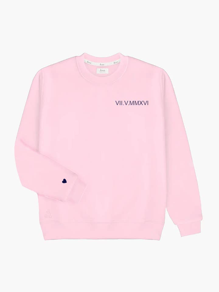 SWEAT LIGHT PINK | DOUBLE BRODERIE pour la vente par Anitials
