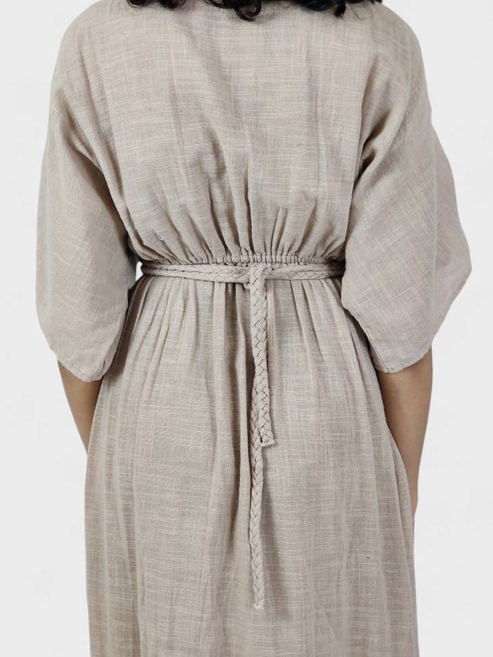 Sacred Ceremony - Wholesale Dress - Women's - Dusty Rose Organic Cotton Rope Goddess Maxi Dress14