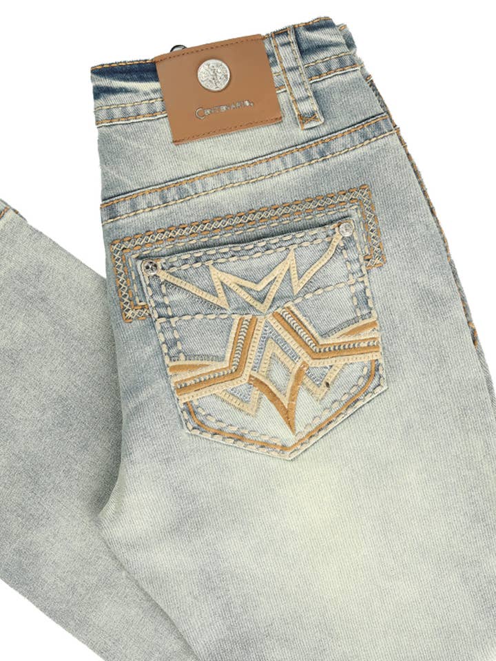 El General Western Wear - Wholesale Jeans - Men's - Centenario Men's Light Blue Denim with Embroidered Details 453171