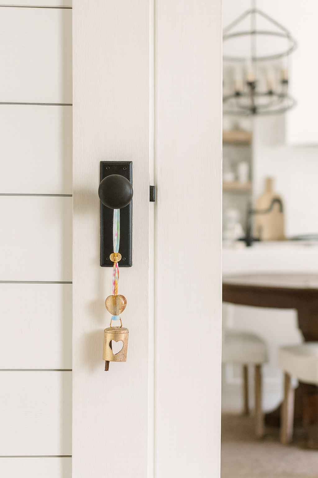 Matr Boomie Fair Trade - Wholesale Wind Chime - Chakshu Heart Cutout Bell Wind Chime Upcycled Sari2