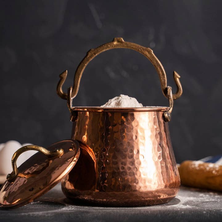 Set di contenitori in rame puro fatto a mano | Scatola di conservazione sicura per alimenti caffè tè farina per la vendita all'ingrosso da parte di ALFIQ Copper