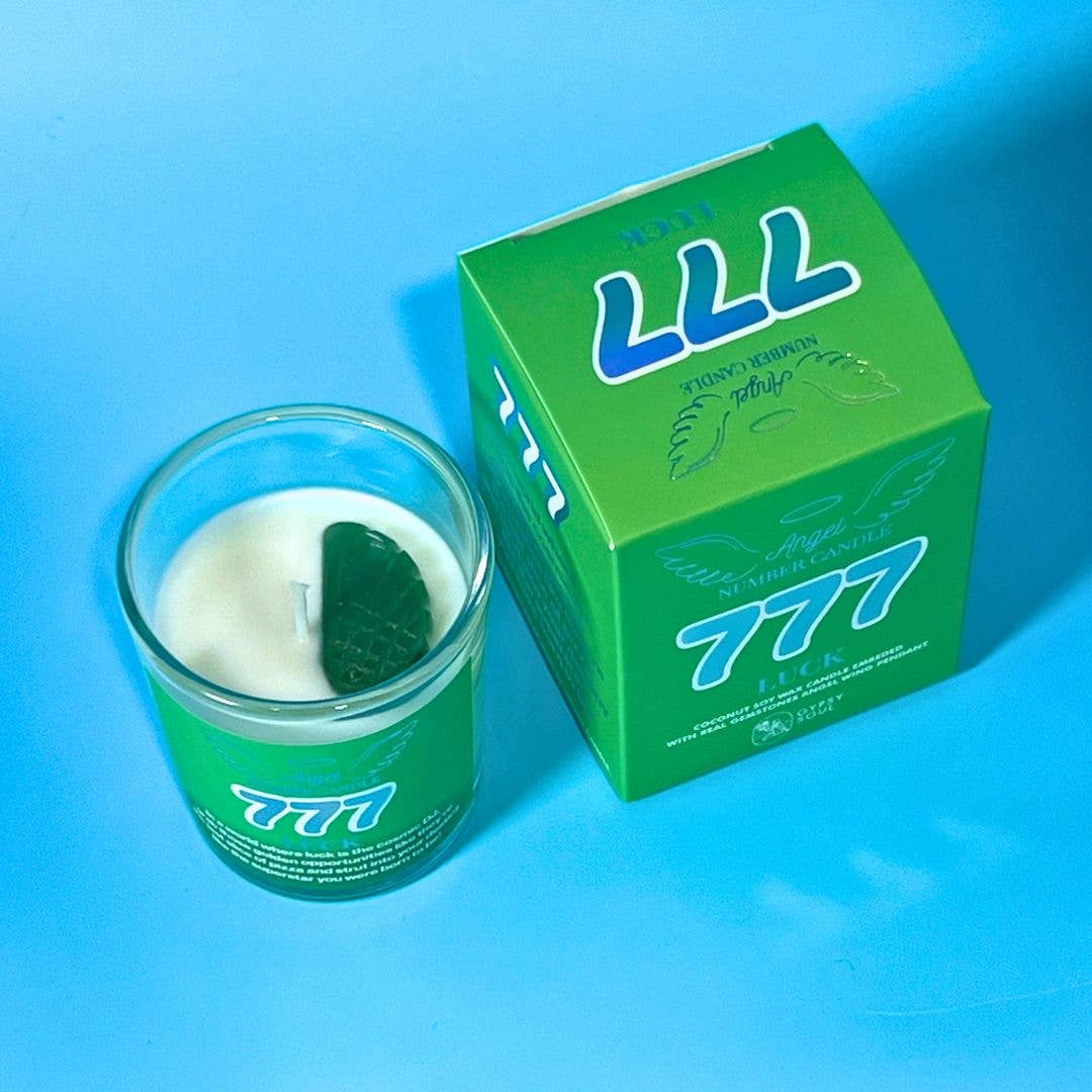 Gypsy Soul - Vente Bougie en bocal - Bougie Lotion Numéro d'Ange avec Pendentif Ange Pierre Précieuse Aile17