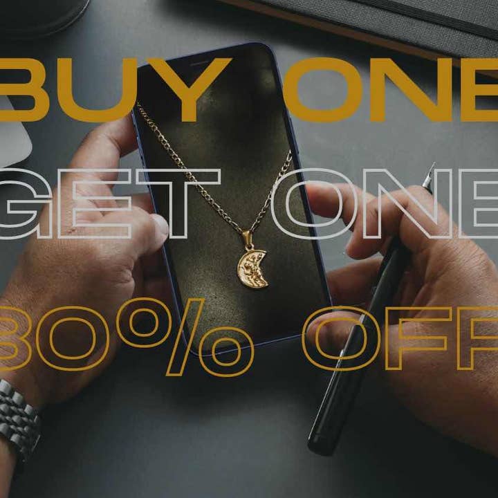 Venerdì Nero - Ciondolo a Croce e Collana da Uomo - Placcato Oro per la vendita all'ingrosso da parte di Barbarossa Brothers Online