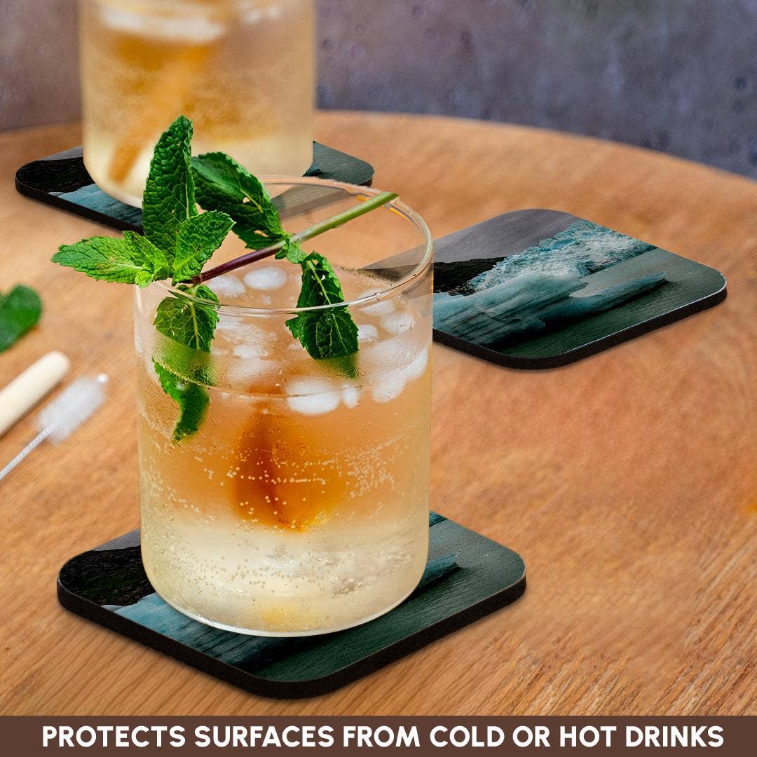 3dRose - Wholesale Onderzetters - 3dRose, IJsbergen van de Margerie-gletsjer smelten langzaam in Glacier Bay., Onderzetter9