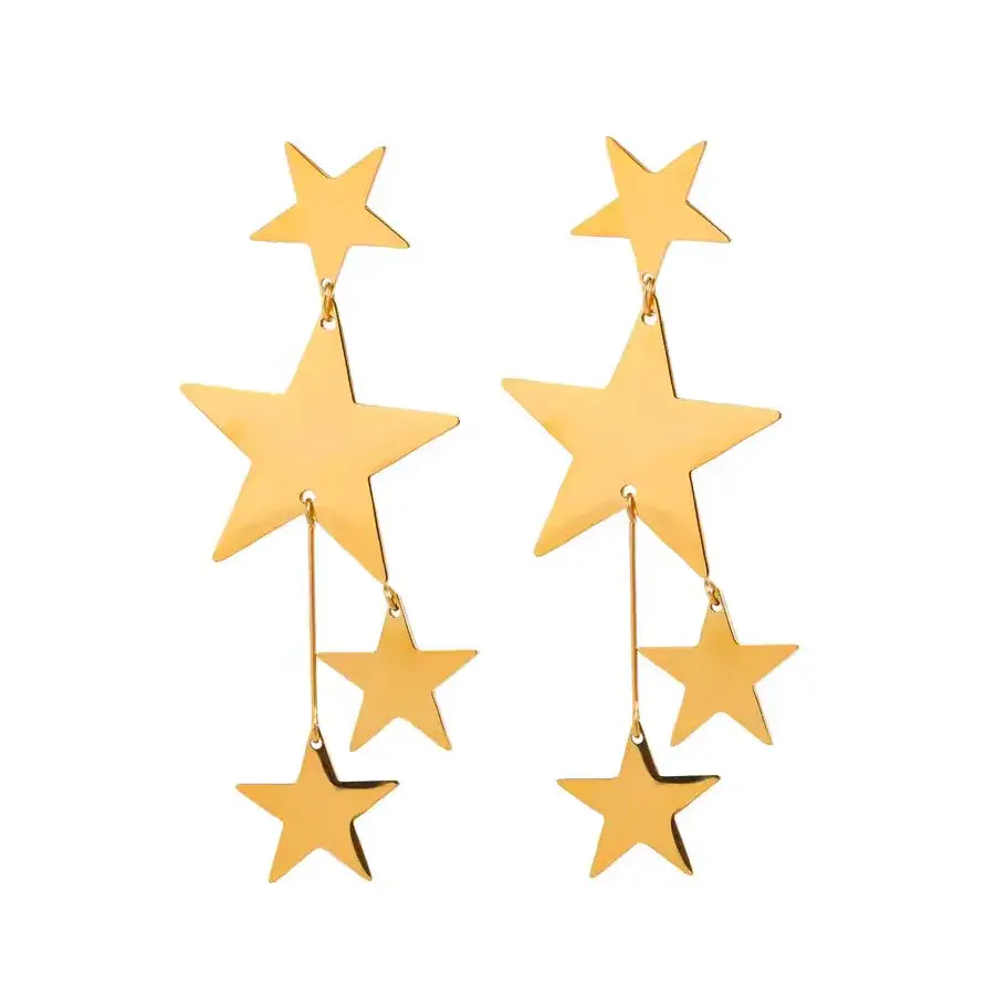 LOUIZ – Großhandel Ohrhänger – Große Ohrringe mit Sternen0
