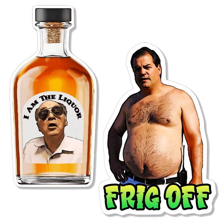 Trailer Park Boys Sticker Pack (2 Pack) Mr. Lahey & Randy for wholesale by Otto's Grotto