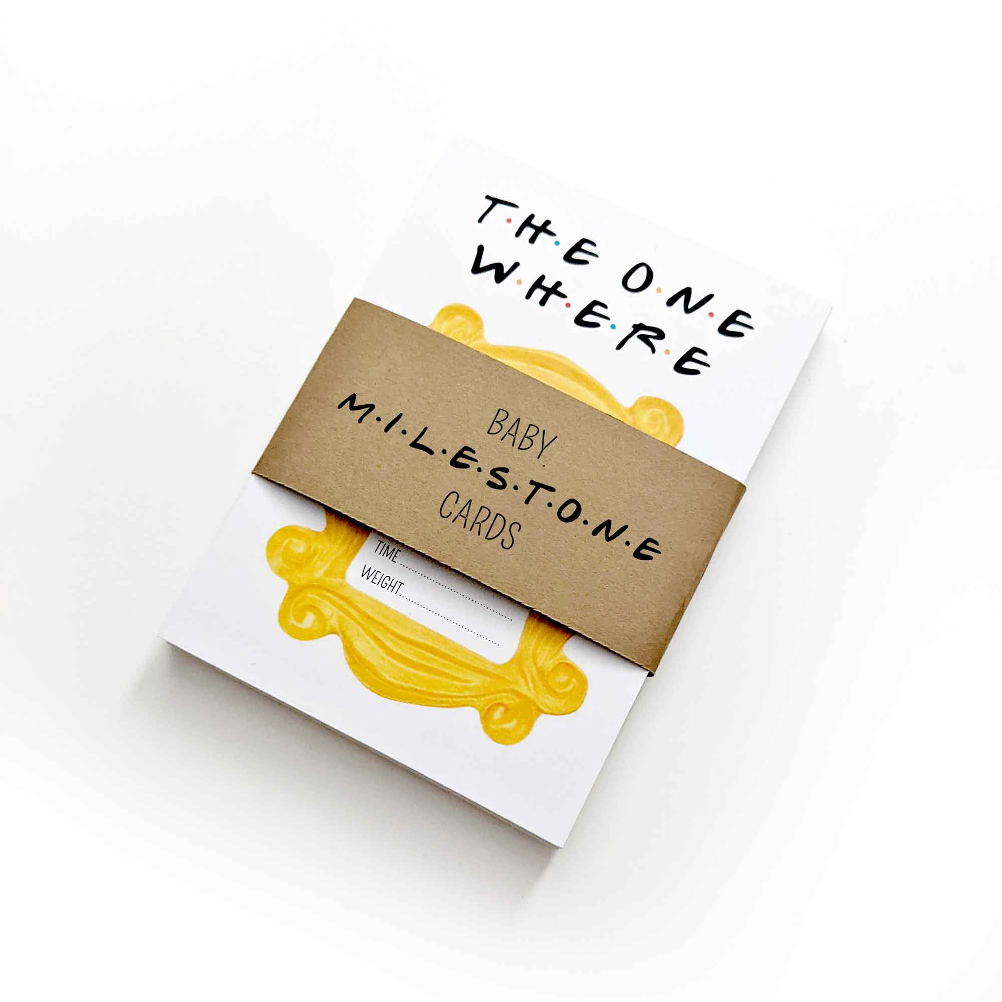 Aces and O's - Wholesale Milestone Art/Keepsake - Kids & Baby - Friends Theme Baby Milestone Card Set2