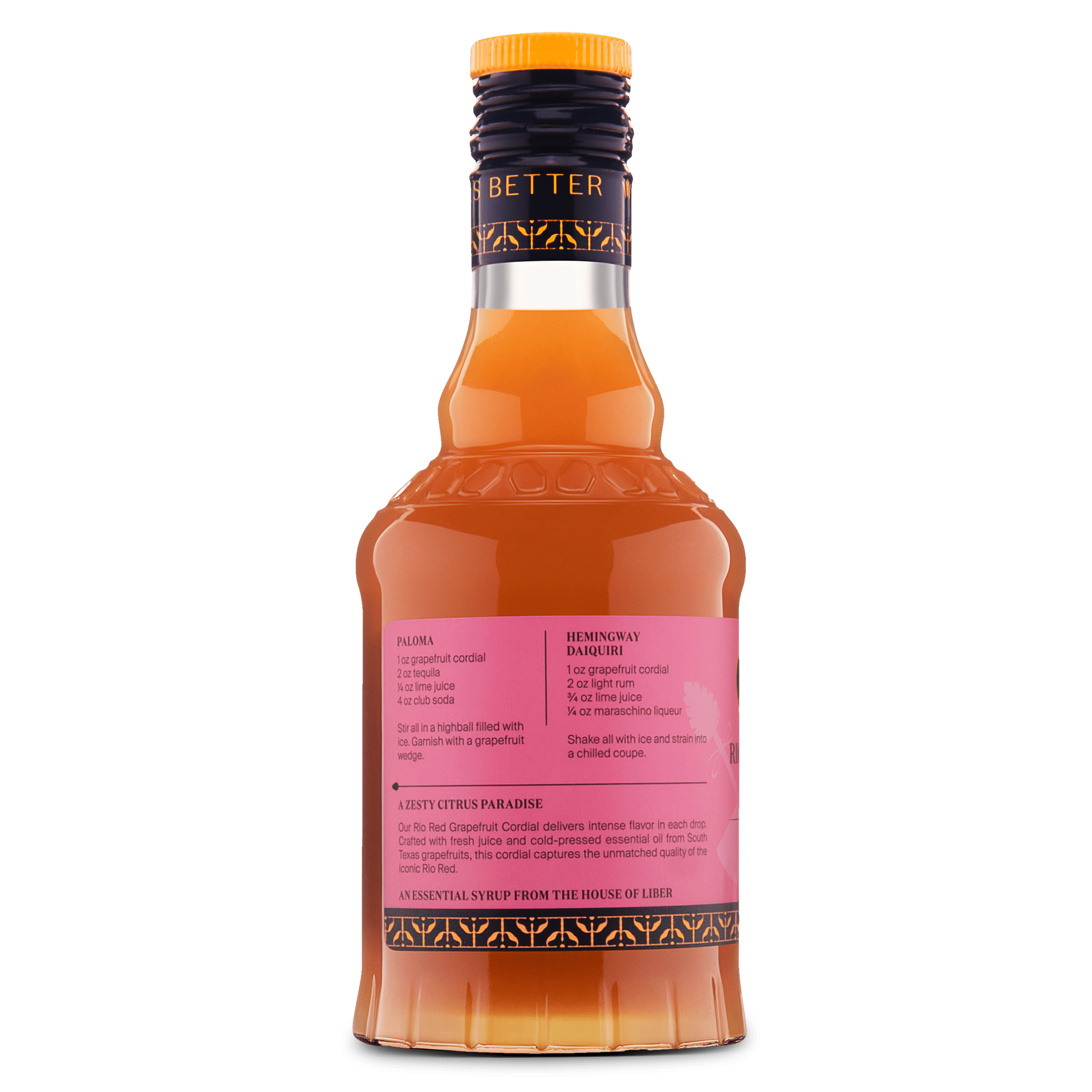 Liber & Co. – Engroshandel Cocktailmix/sirup – Rio Rød Grapefrugt Cordial5