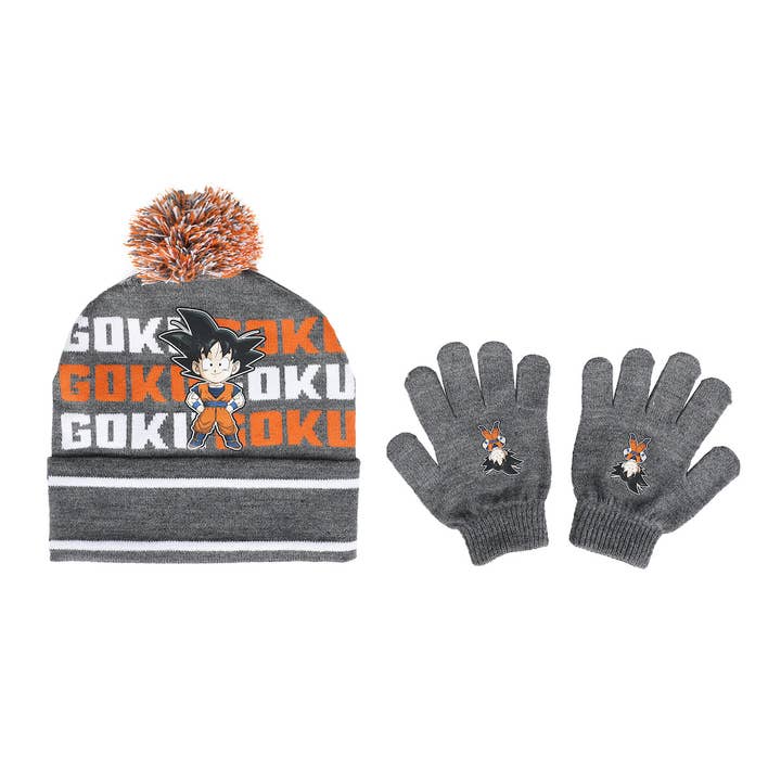 Dragon Ball Z Goku Youth Beanie and Gloves Set for wholesale by Bioworld Merchandising