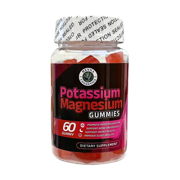 Potassium Magnesium 60-Gummies Dietary Supplement for wholesale by Henna Cosmetics Cypri