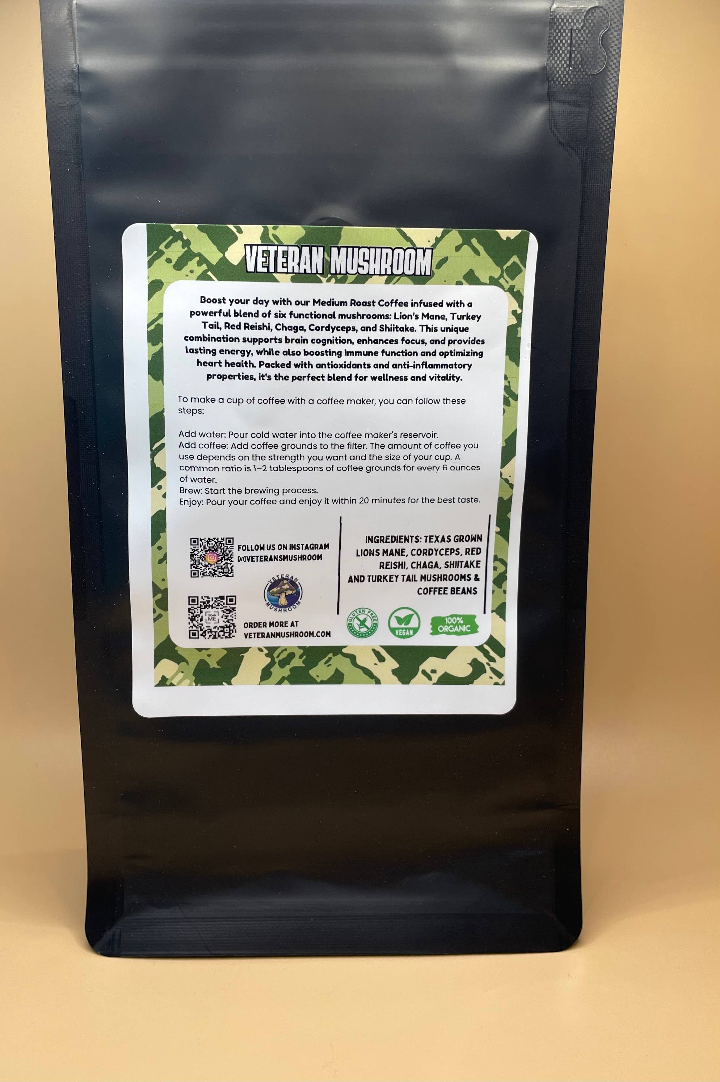 Veteran Mushroom - Wholesale Gemalen koffie - Zes Sterren Gen Paddenstoelenkoffie2