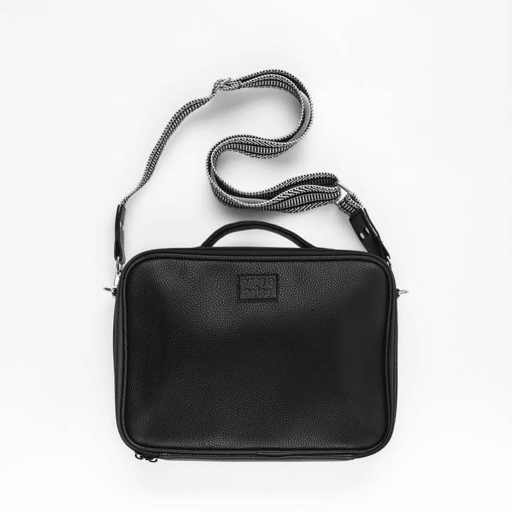 The Essential Journal Bag - Black Vegan Leather for wholesale by Oops a Daisy UK Ltd