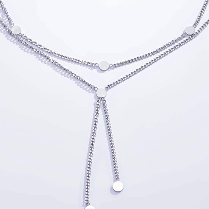 BYREN | ÉLINE L'ATELIER - Wholesale Pendant/Charm Necklace - 224YC13 stainless steel double chain necklace1