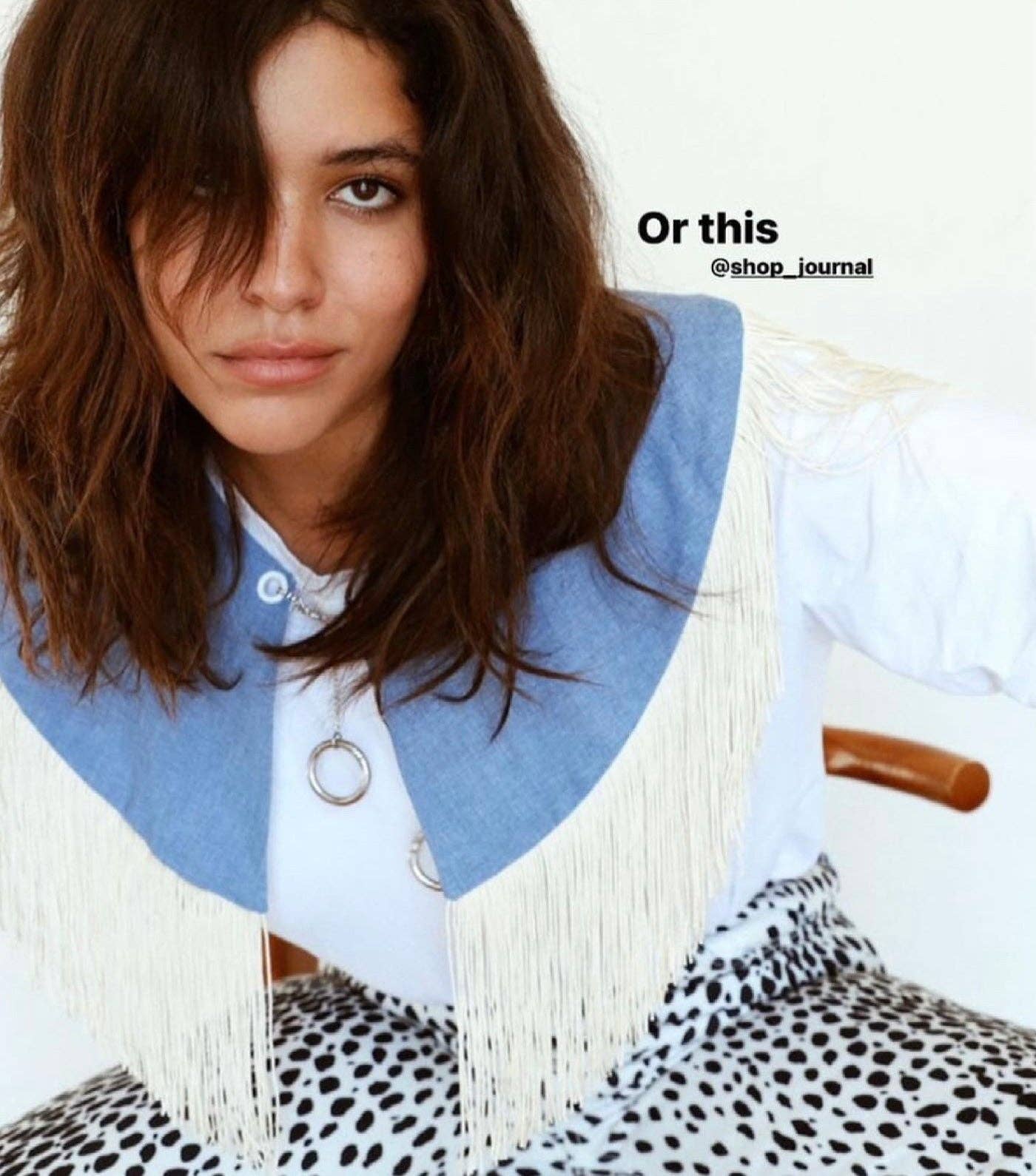 Shop Journal Vintage - Wholesale Shirt - Women's - Fringe chain detachable collar1