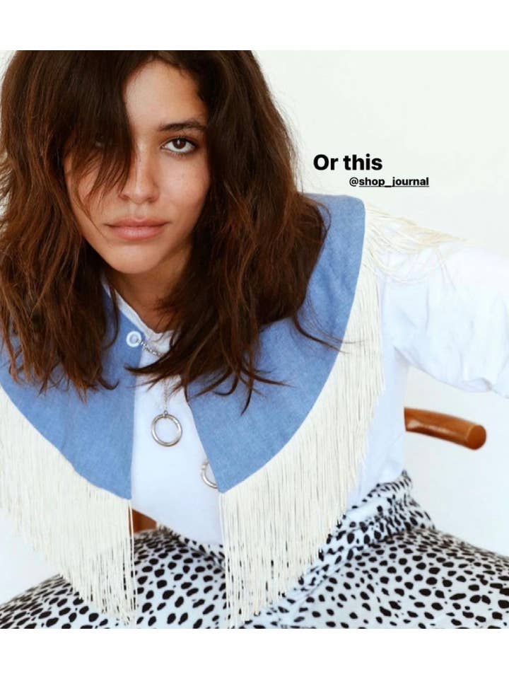 Shop Journal Vintage - Wholesale Shirt - Women's - Fringe chain detachable collar1