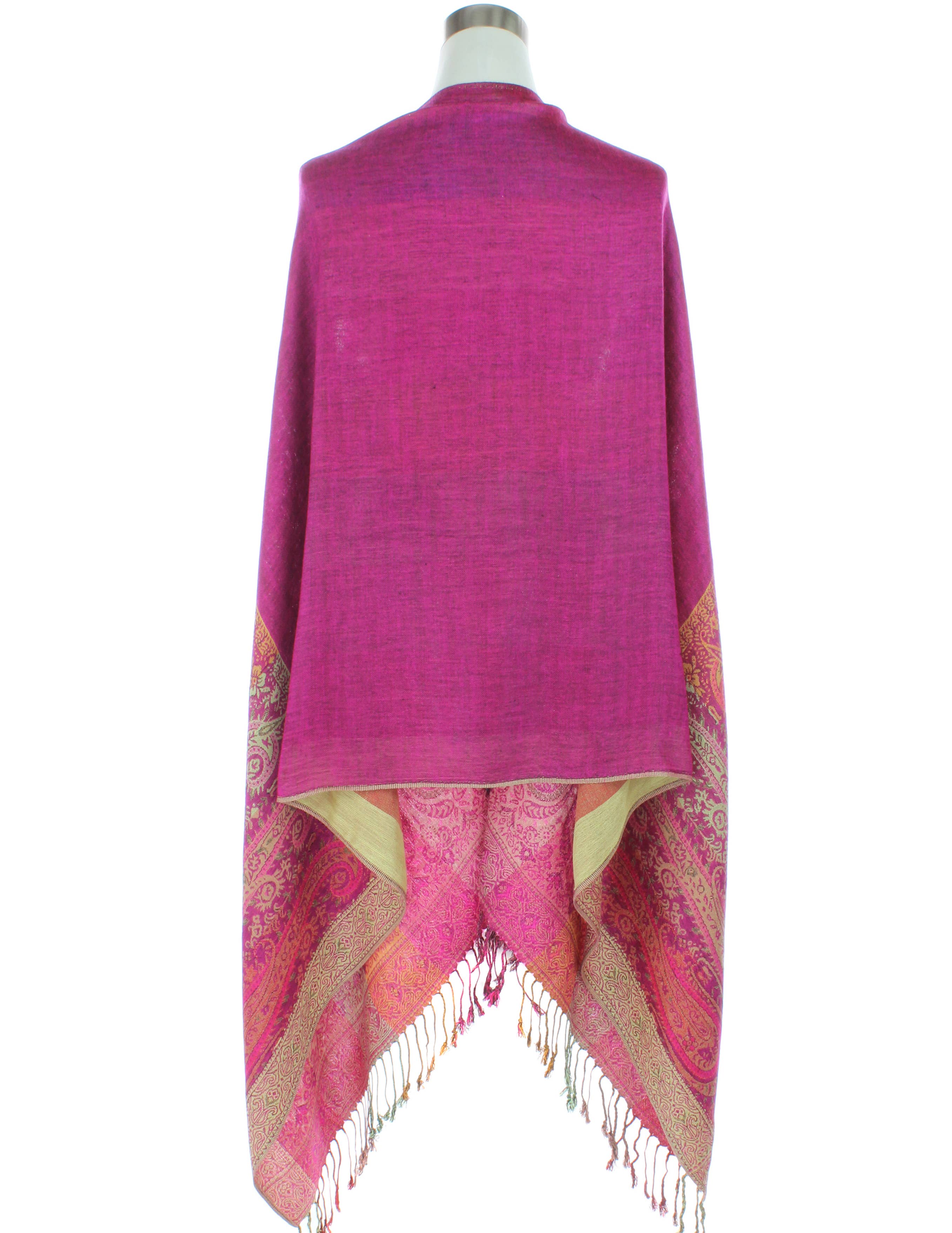 Original USA - Wholesale Scarf - Women's - Two Sides Long Paisley Pashmina17
