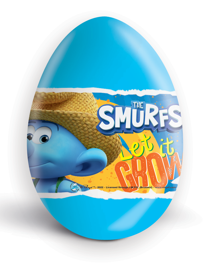 Candycat - Wholesale Chocolate Covered Sweets - Zaini - Ovo Chocolate Surprise - Smurfs - 24x20g5