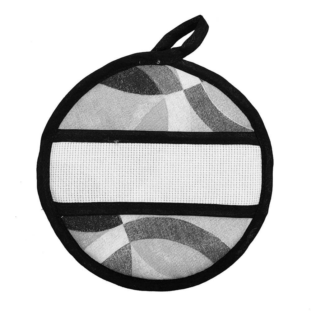 Almatex srl - Wholesale Kitchen Storage/Organizer - RITMO kitchen potholders square cm.20x20 or round diameter cm.19 with a band for embroidery5