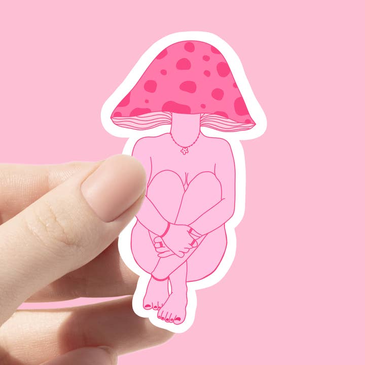 Autocollant esthétique terreux Cottagecore Mushroom Babe pour la vente par Chlo Ranae Co
