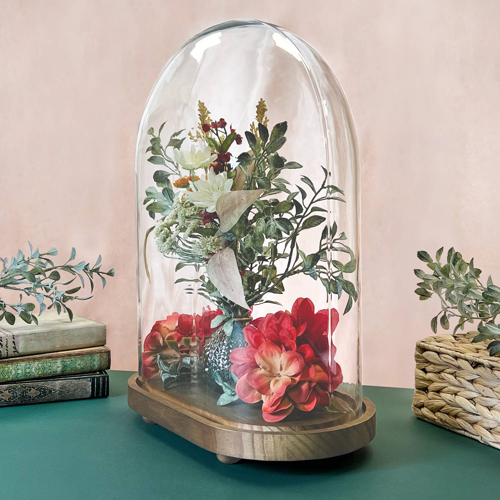 Bard's - Wholesale Decorative Tabletop Object - Bard's 11.75" x 6.125" x 15" Oval Glass Display Dome Cloche3