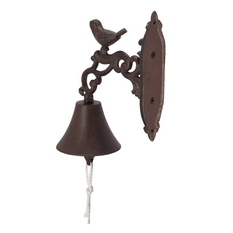 Esschert Design USA - Vente Cloches - Sonnette en forme d'oiseau dans une boîte-cadeau, en fonte, marron antique1