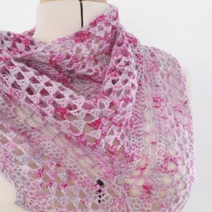 Vicki Brown Designs – Artigos de tricô/crochê por atacado – Padrão de crochê - Neona Shawl - PRINT1