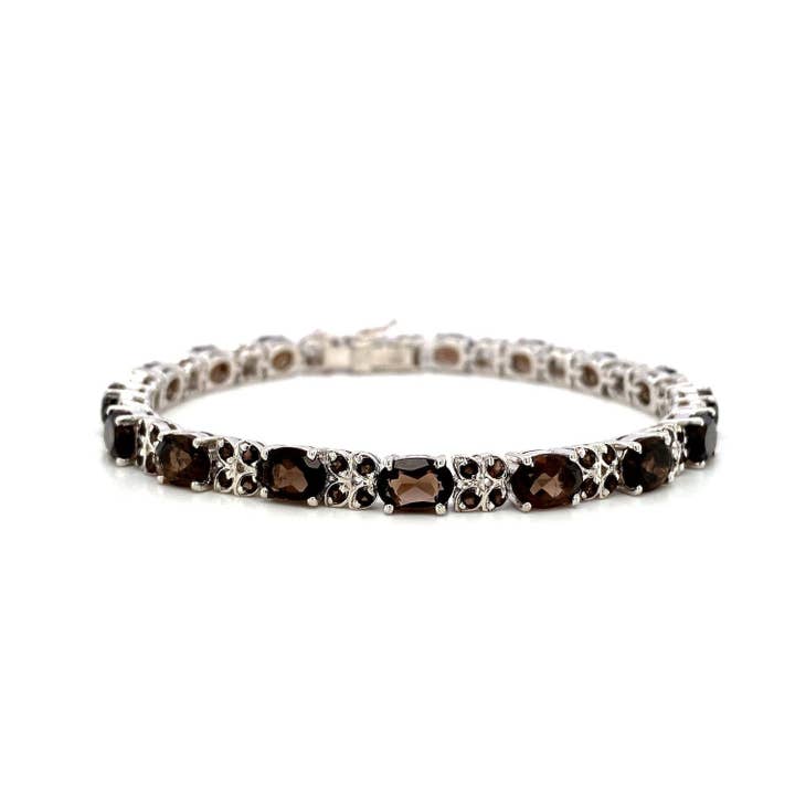 Smoky Topas Armband in 925er Sterling Silber - KSD 48845 für den Großhandel von Kotawala Jewels