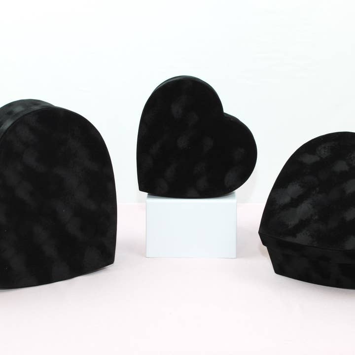 Elegant Design Supply - Wholesale Gift Box - Chic Velvet Heart Flower Box with Lid