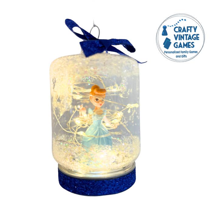 Crafty Vintage Games - Wholesale Ornament - Doll Winter Scene Snow Globe Ornament with Light3