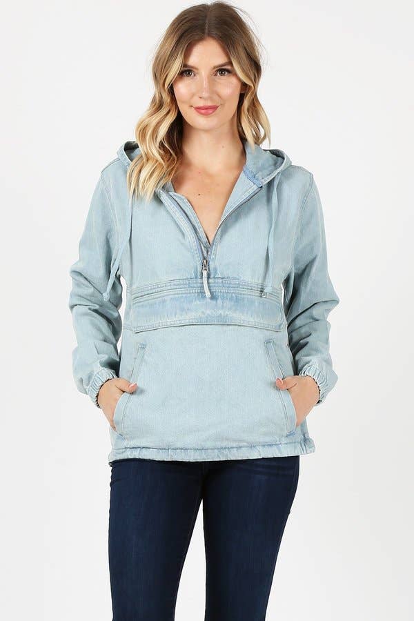 Wholesale denim hoodie for your store
