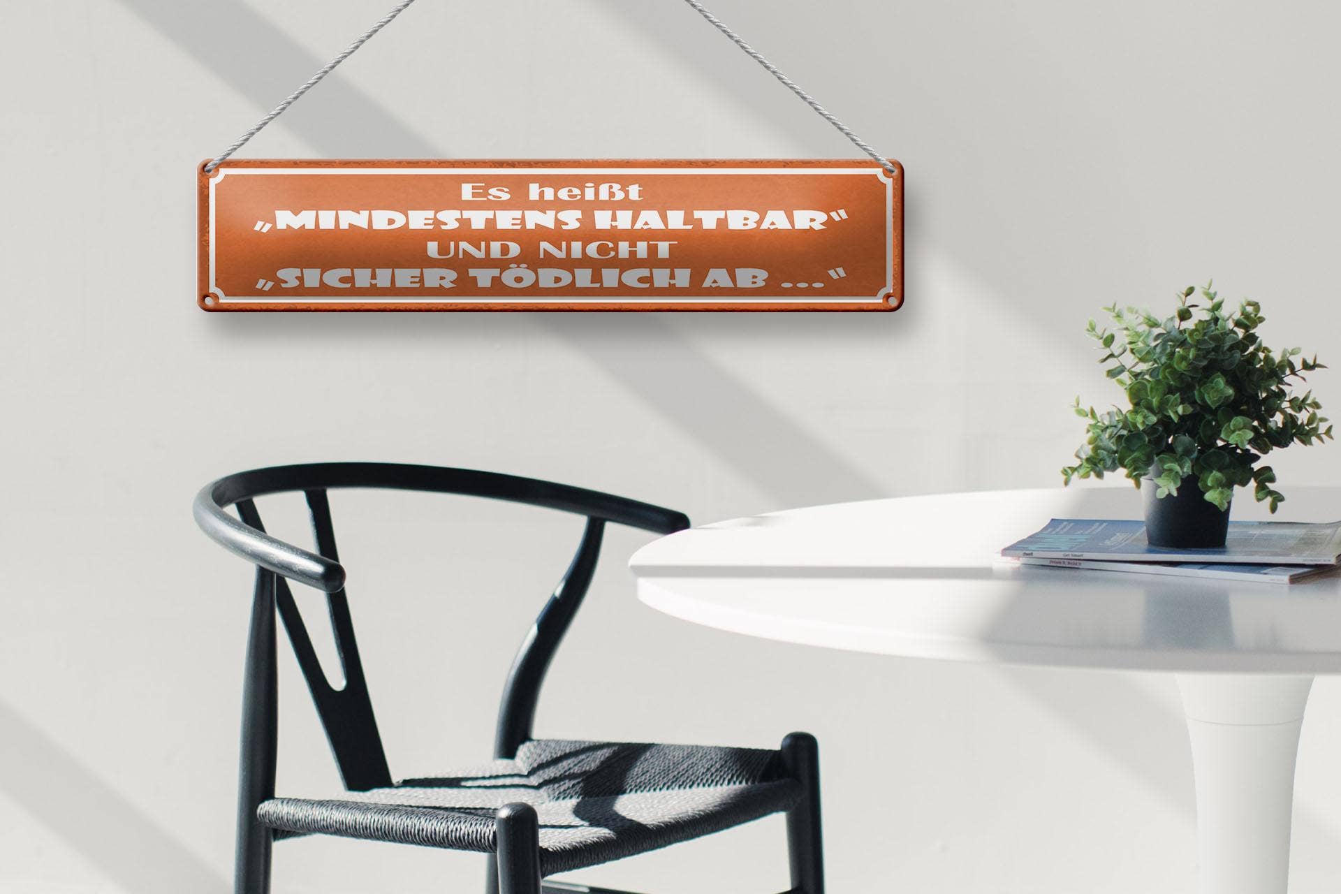 Femer - Vente Pancarte - Plaque en étain décorative et durable de 46 x 10 cm3