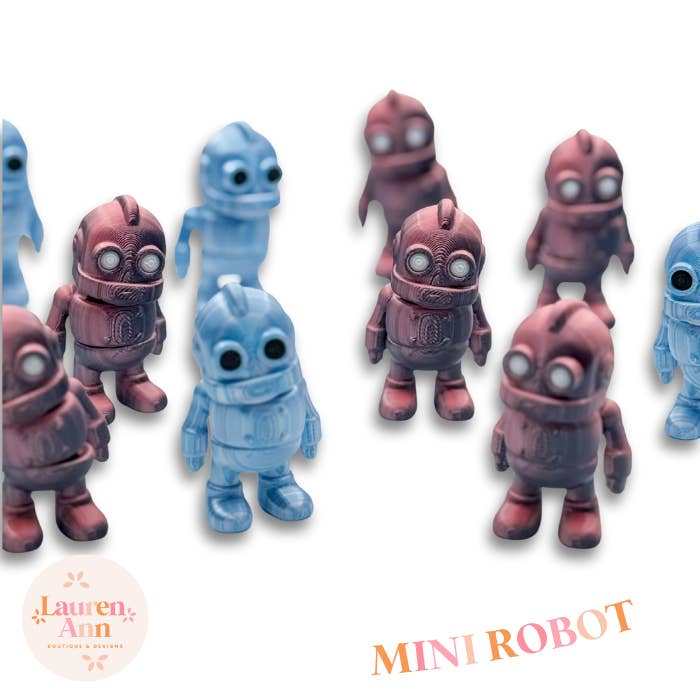 Geheimnisvolle Farbe 3D-gedrucktes Roboter-Fidget-Spielzeug für den Großhandel von Lauren Ann Boutique & Designs
