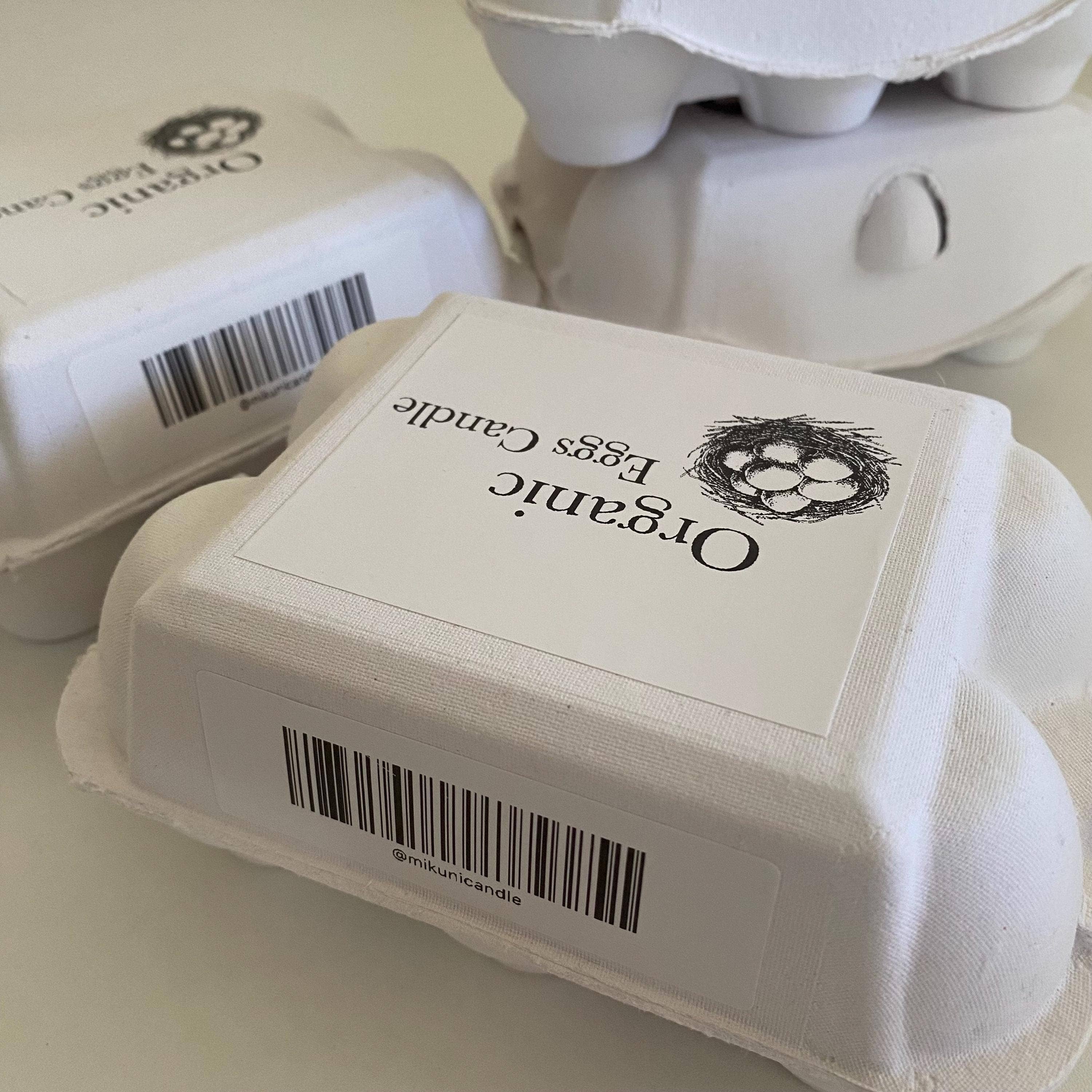 MikuniCandle - Vente Bougies originales - Bougies en cire de soja en forme d'œuf de Pâques dans un carton, Décoration d'intérieur 6 unités5