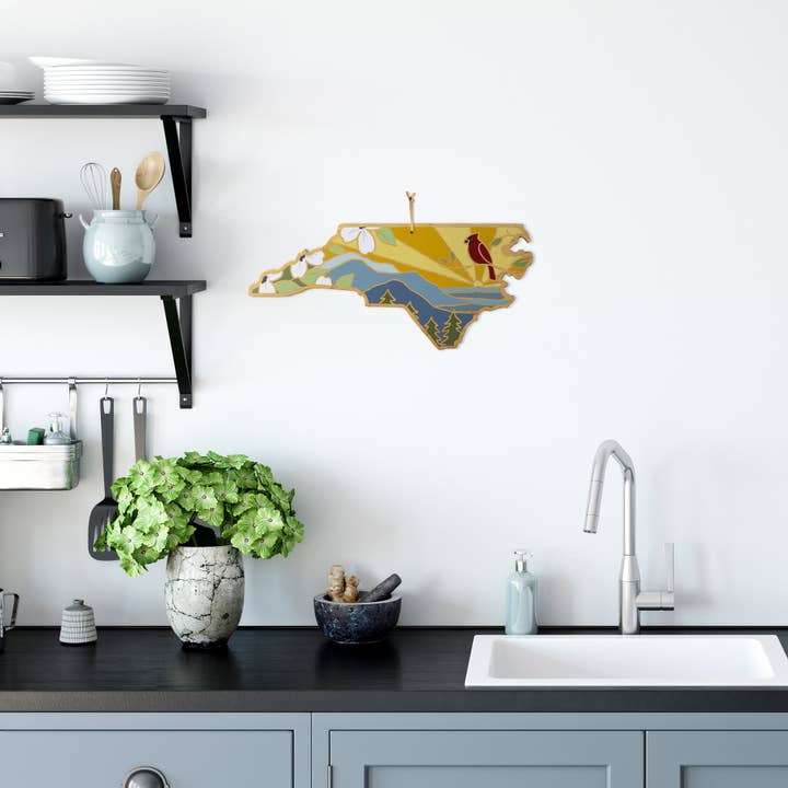 Totally Bamboo - Wholesale Cutting Board - North Carolina Cutting Board with Artwork by Summer Stokes