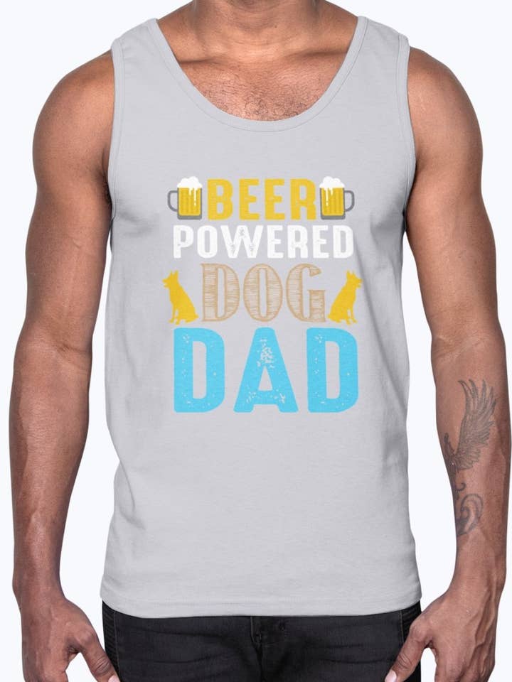 Beer Powered Dog Dad - Bier - Katoenen tank voor wholesale door tshirt unlimited