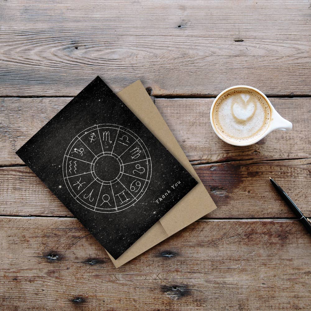 The Galek Sea - Wholesale Thank You Card - Thank You Horoscope Wheel Card1