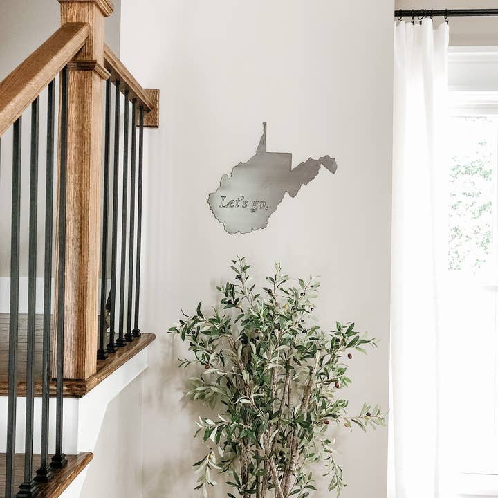 West Virginia Let's Go Mountaineers Wall Decor for wholesale by Keystone Steel Co.