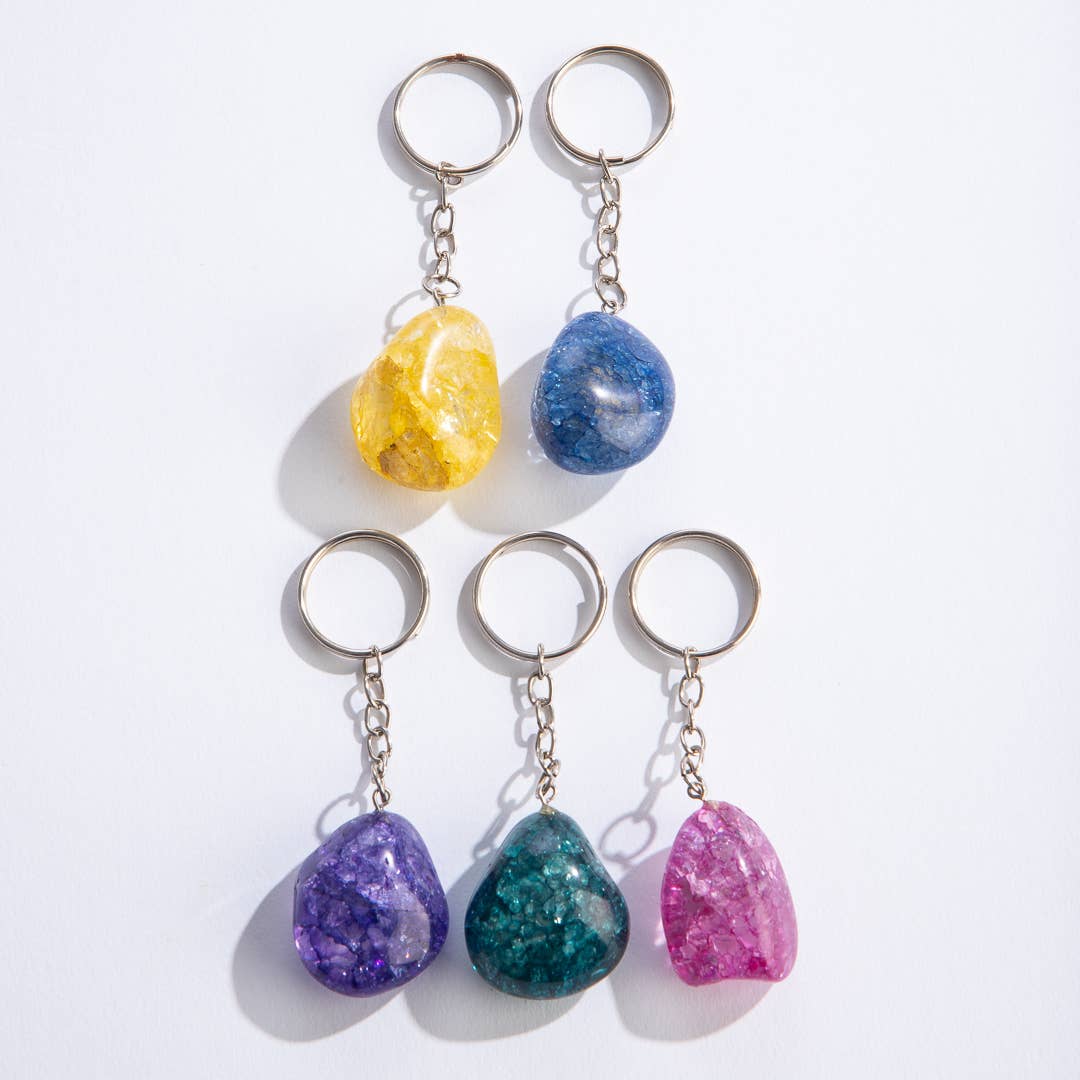 GeoCentral – wholesale Keychain – Unisex – Rainbow Quartz (Keychain) - Crafted in Brazil0