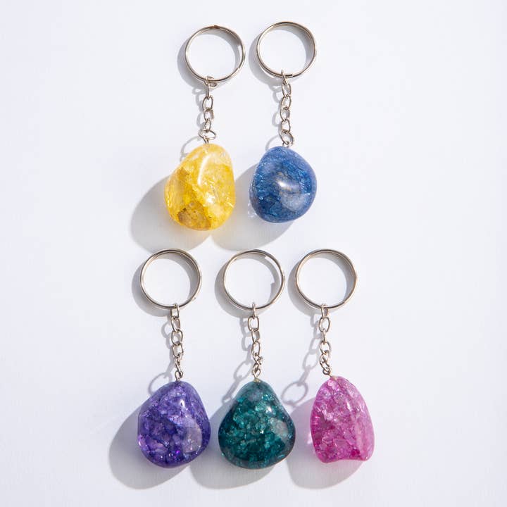 GeoCentral – wholesale Keychain – Unisex – Rainbow Quartz (Keychain) - Crafted in Brazil