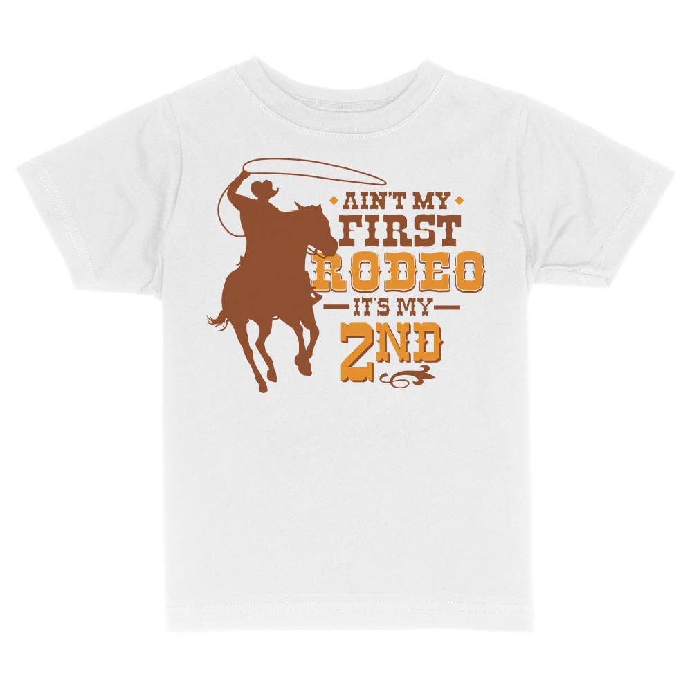 Itsy Bitsy Bella Co - Wholesale Screen Printed T-Shirt - Kids - Ain't My First Rodeo It's My Second Toddler and Youth Shirt0