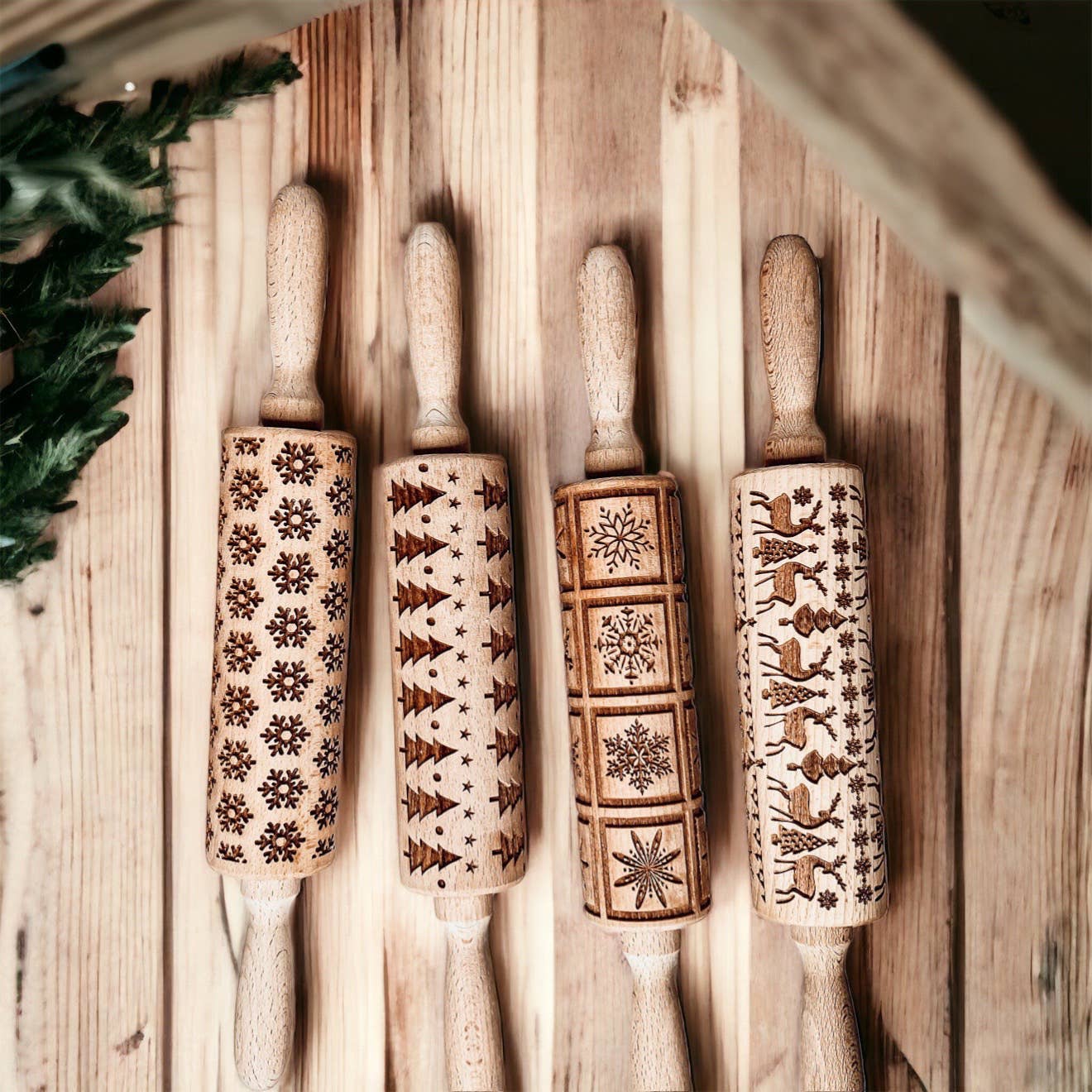 Gia Roma - Wholesale Rolling Pin - Christmas Kitchen Gifts, Wood Rolling Pin for Holiday Cookie19