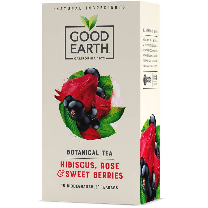 Hibiscus, Rose & Sweet Berries Teabags (Case: 5 units) for wholesale by Good Earth