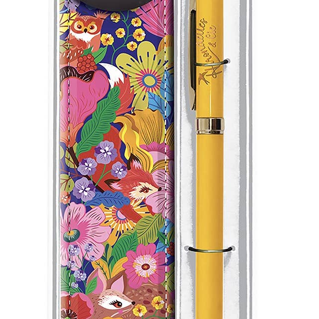 Set de bolígrafo y estuche - Floral forest para venta al por mayor de Hirondelle & Cie