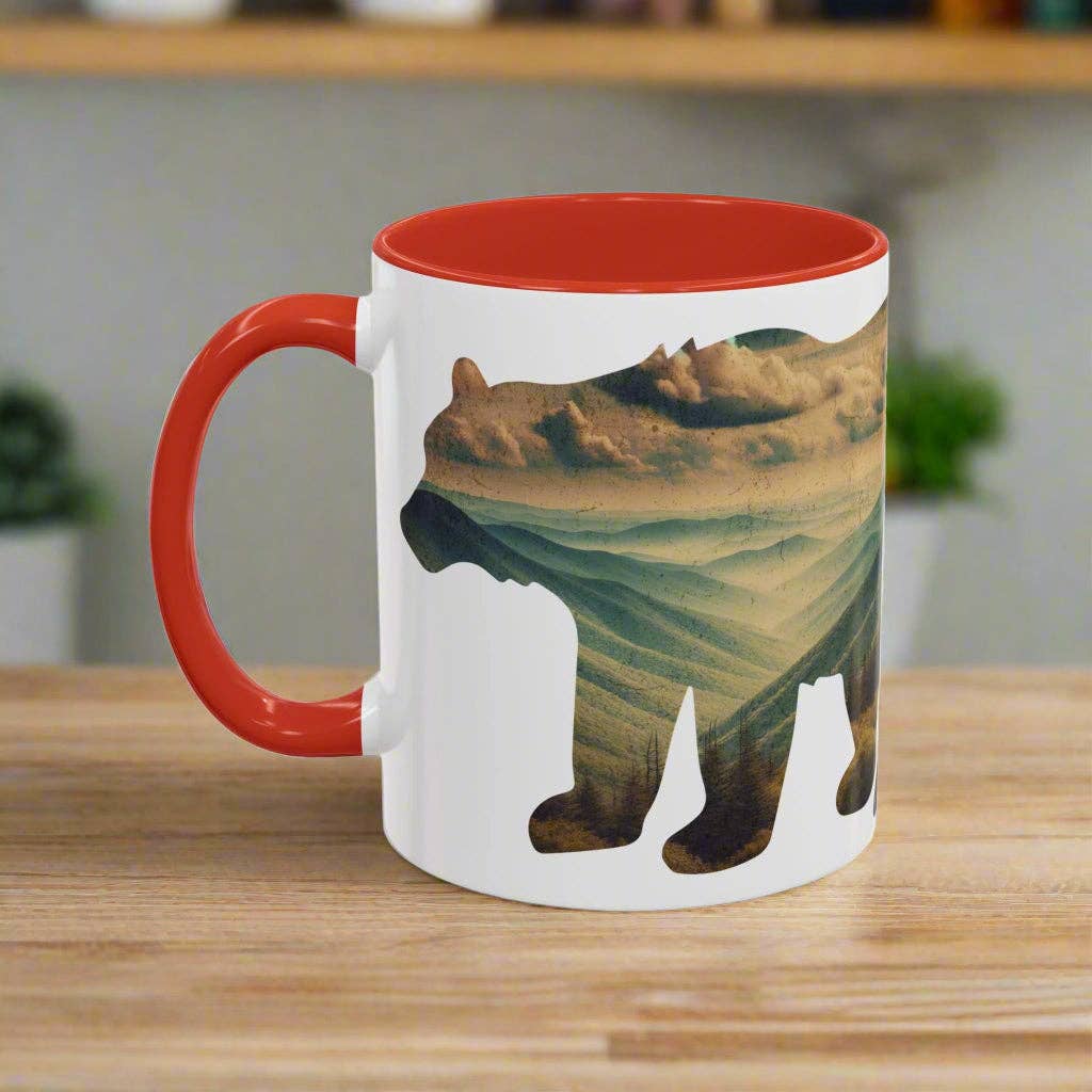 Park Service Apparel - Wholesale Coffee Mug - Great Smoky Mountains National Park Colored Coffee Mug 11oz 15oz Bear Cup2