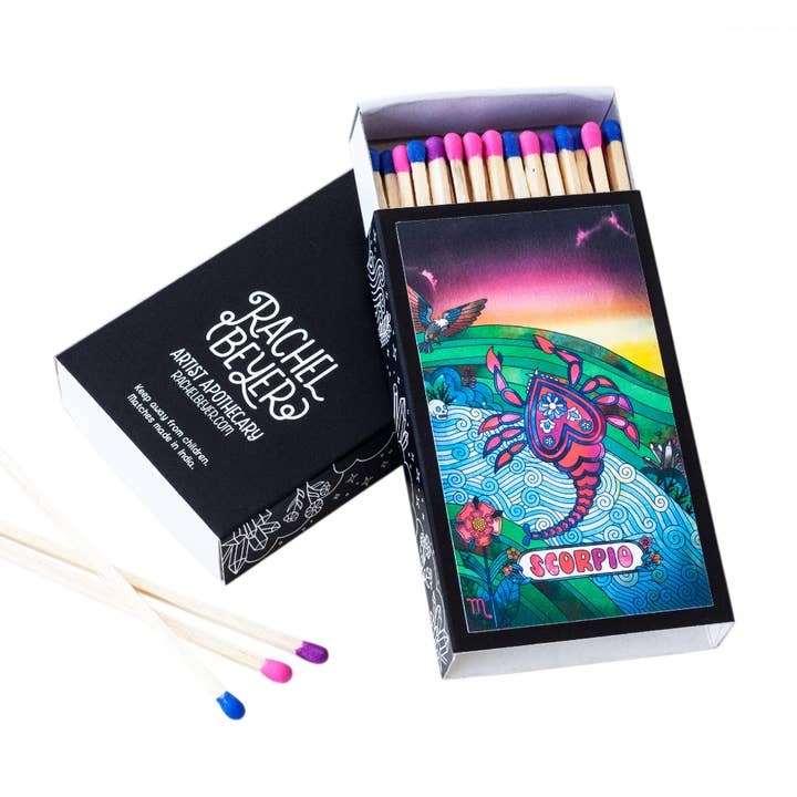 Rachel Beyer - Wholesale Matches - Scorpio Zodiac Matchbox1