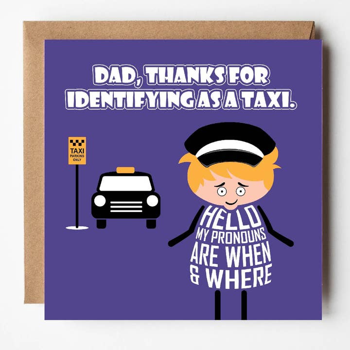 Funny Dad taxi card | Dad birthday | Father's Day | Humour for wholesale by VERSED AID