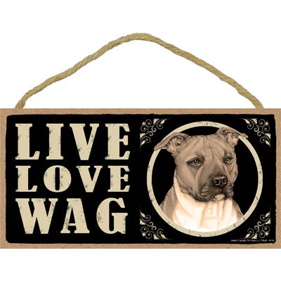 Dog plaques that are USA made that measure 5" x 10" in size for wholesale by SJT Enterprises, Inc.